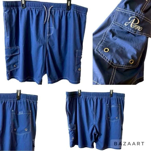 Board Shorts, Sz 5X, 5XL, Brand Logo Unidentifiable, See Pics, Swim - Picture 12 of 12